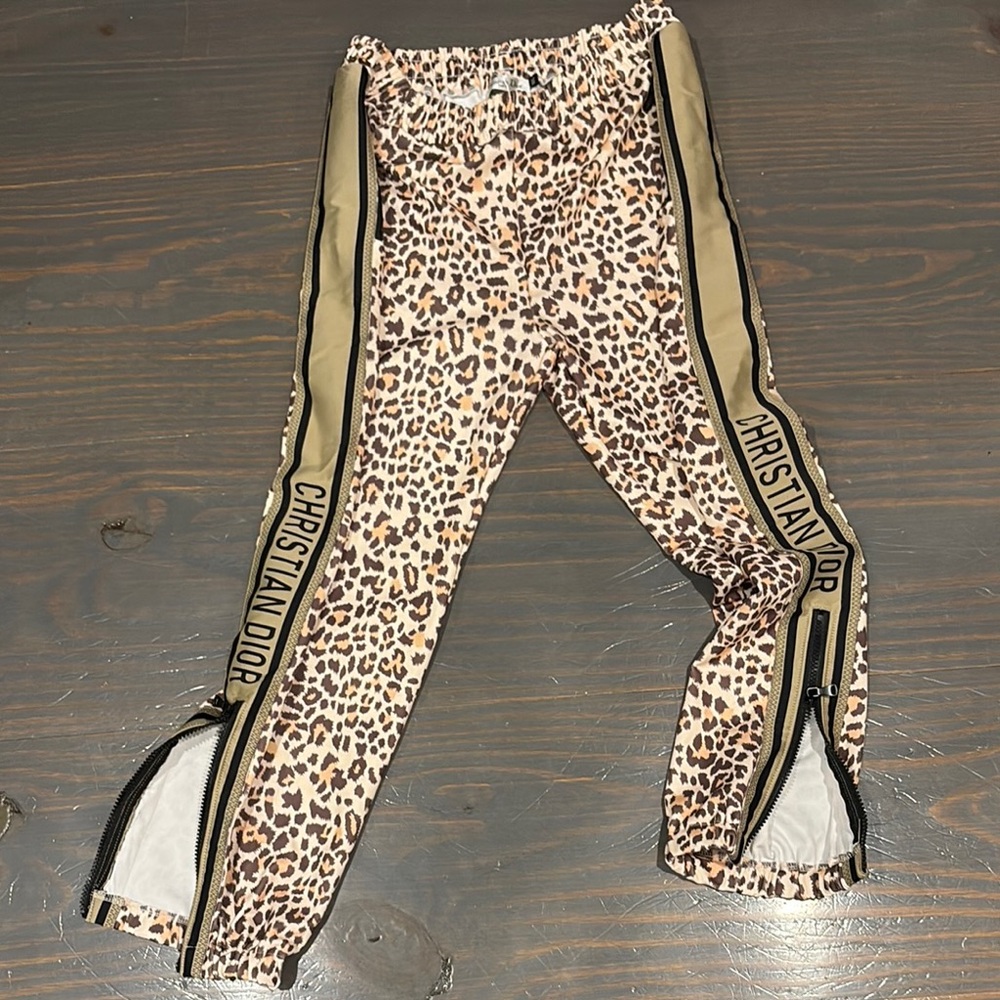 Christian Dior Leopard Print Track Pants